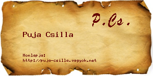 Puja Csilla névjegykártya